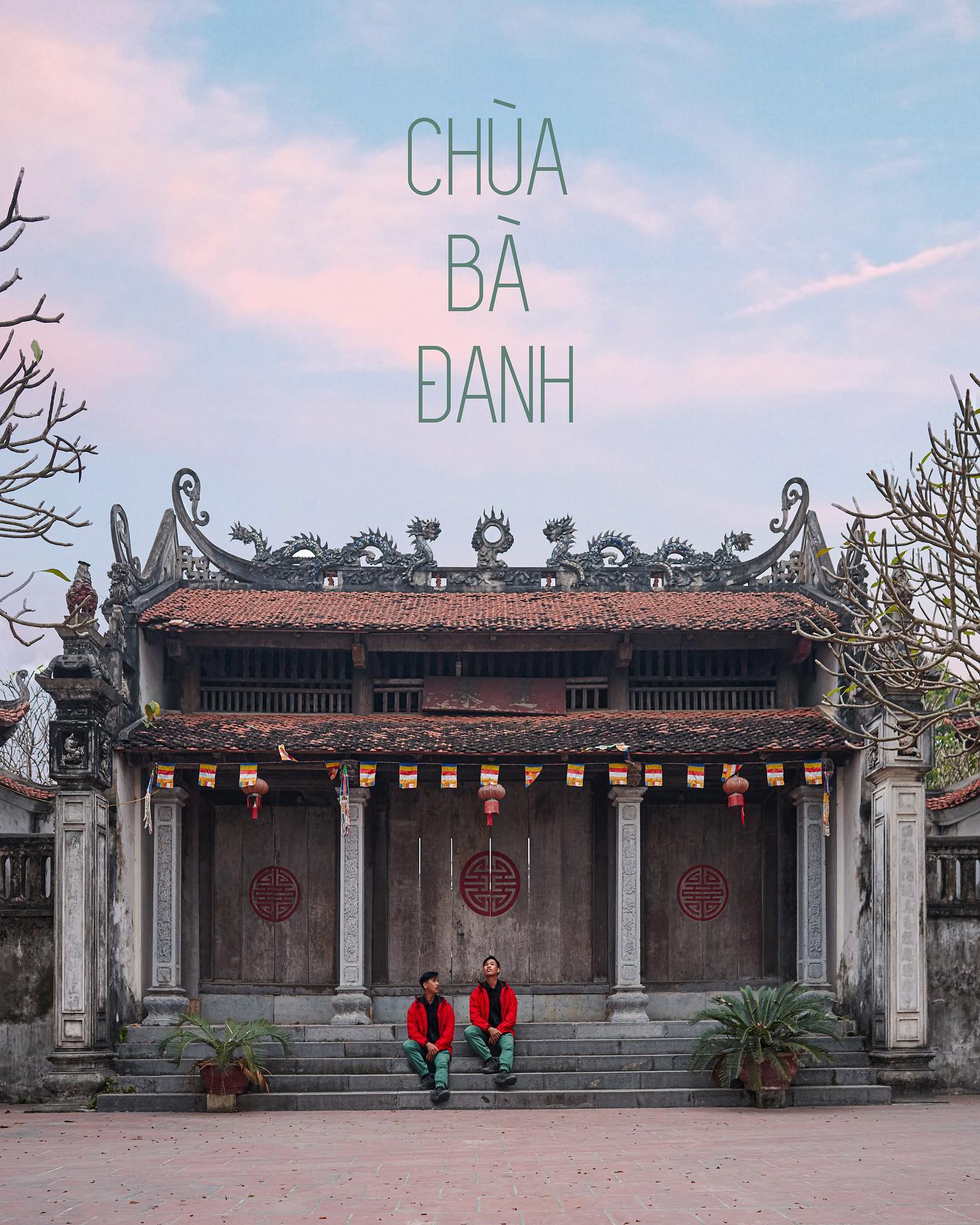 Chùa có phong cảnh hữu tình nhờ địa thế đẹp. Ảnh: @dimotngaydang