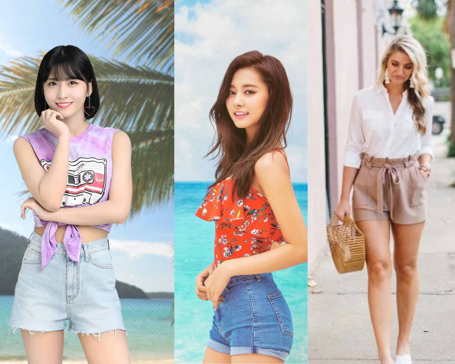 Nếu chọn quần short jeans, hãy ưu tiên chọn loại ống rộng
