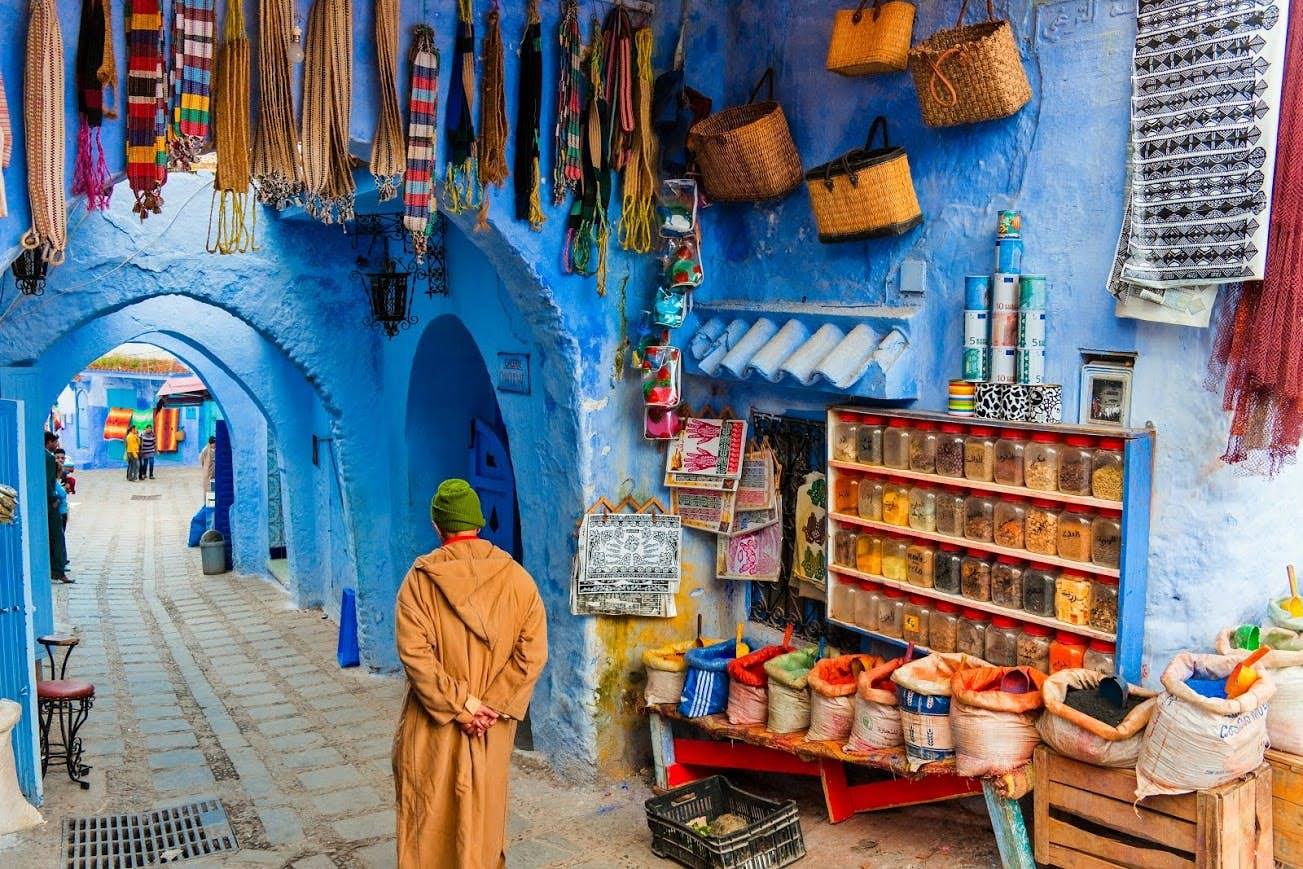 Một ngõ nhỏ yên bình tại Morocco