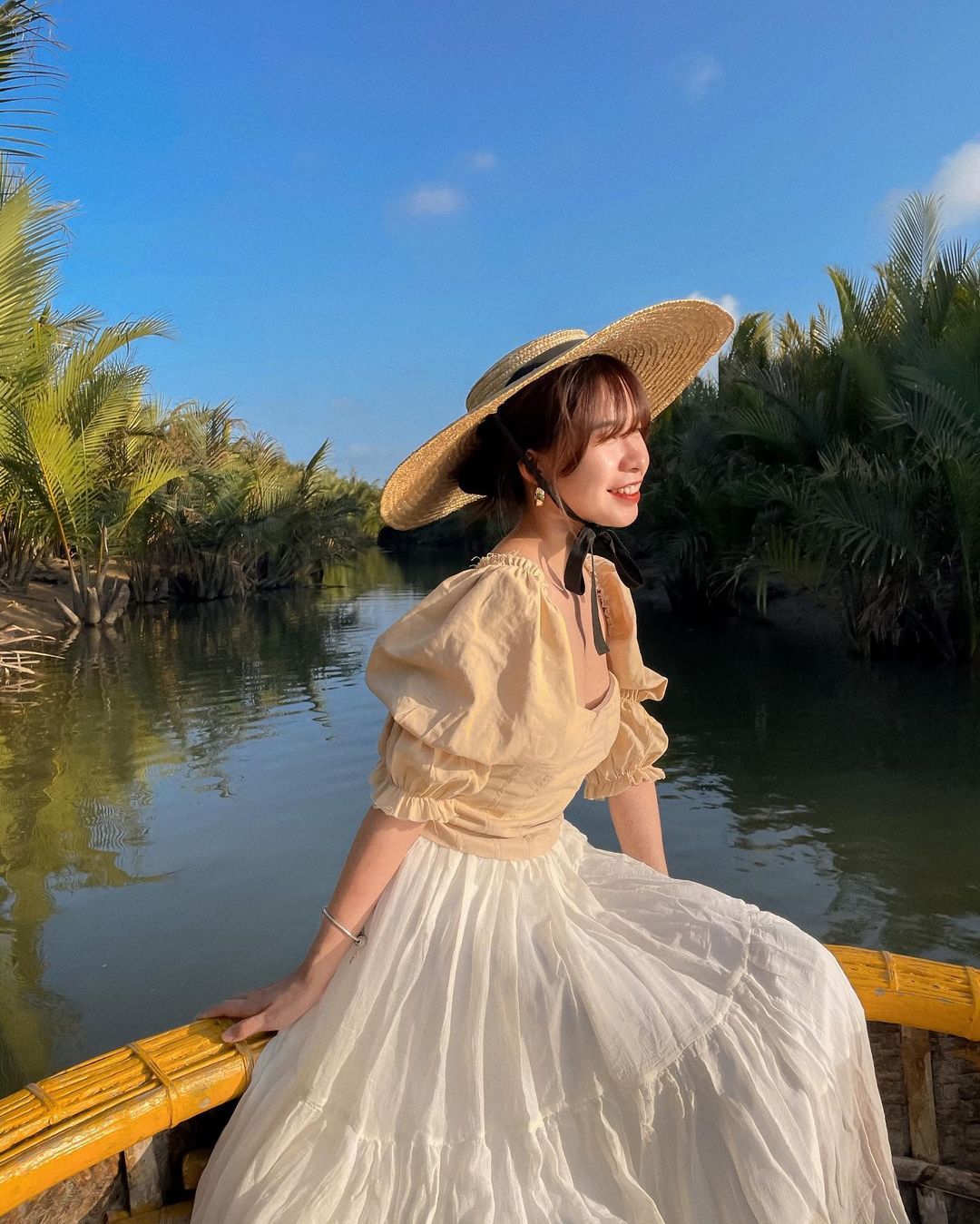 Rừng dừa Bảy Mẫu là một địa điểm check-in thu hút giới trẻ tại Hội An. Ảnh: @lienlocoseyo