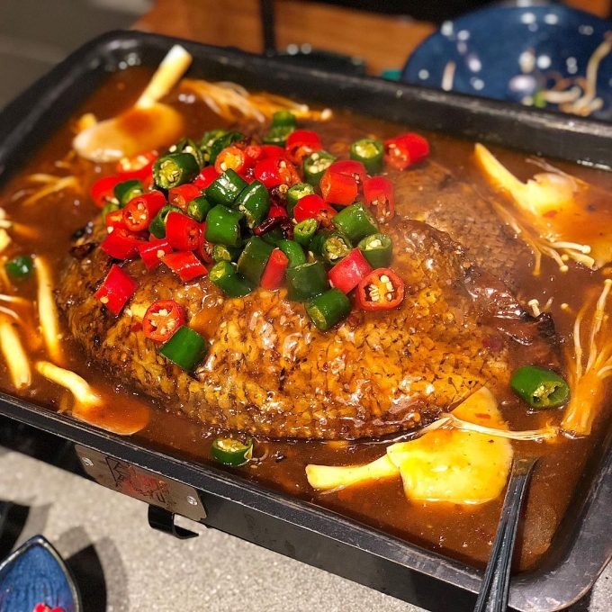 Món cá nướng tứ xuyên tại Hao Yu. Ảnh: IG (loveoffoods)