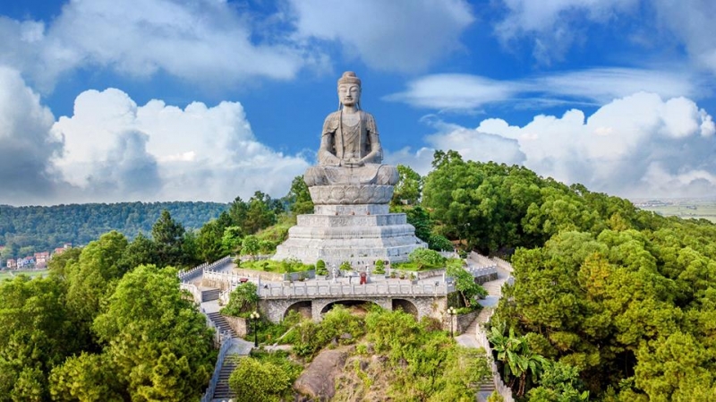 Chùa Phật tích nhìn từ trên cao