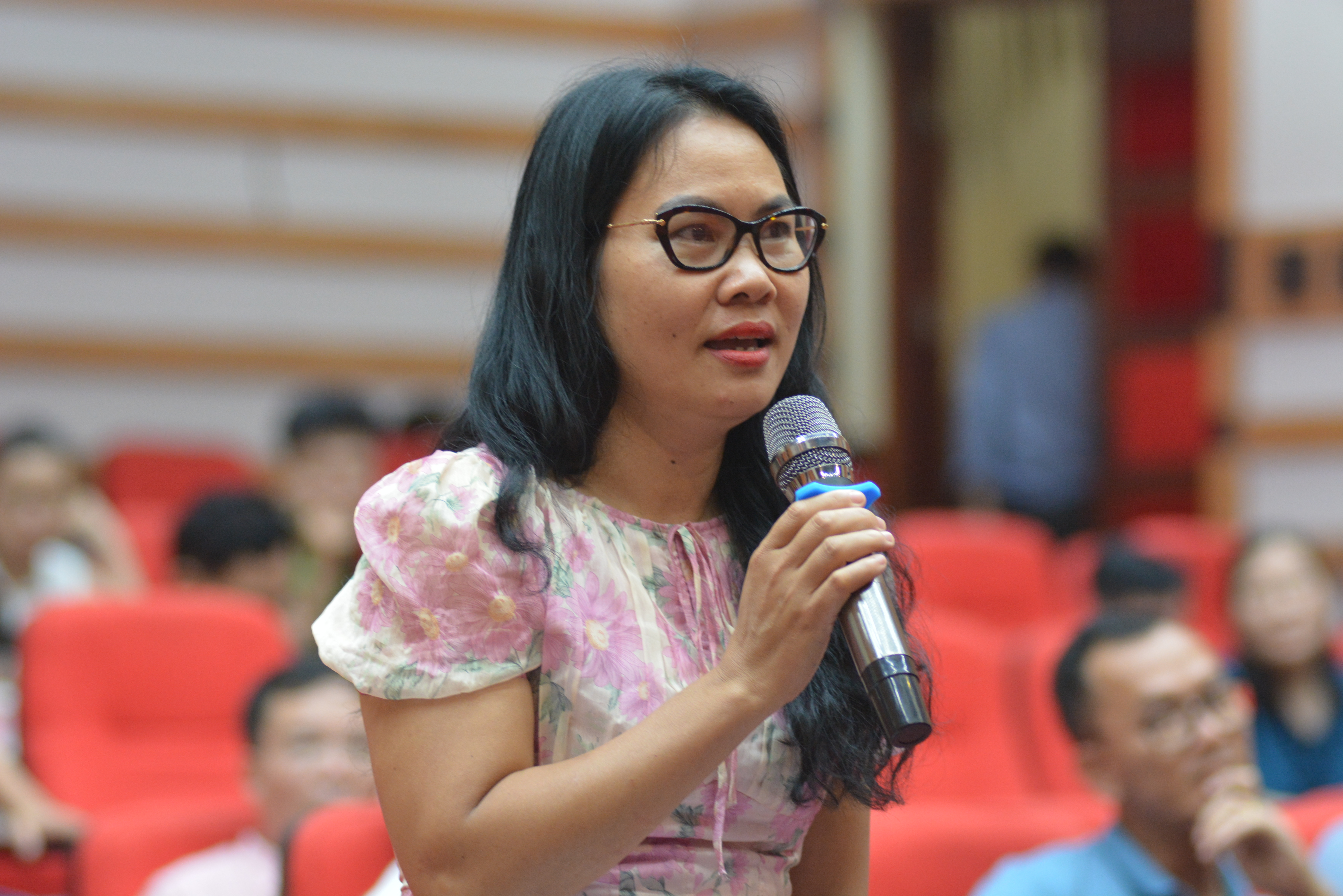 Nhà báo Lại Thuý Hà - phóng viên báo Văn hoá (Ảnh: Tuấn Nam)