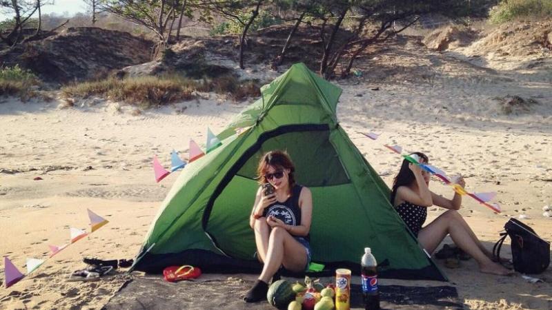 Cùng bạn bè cắm trại tại Đèo Nước Ngọt