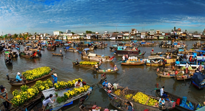 Chợ nổi - nét văn hóa đặc trưng của các vùng sông nước miền Tây