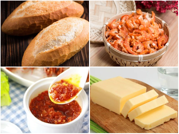 Nguyên liệu làm bánh mì nướng muối ớt