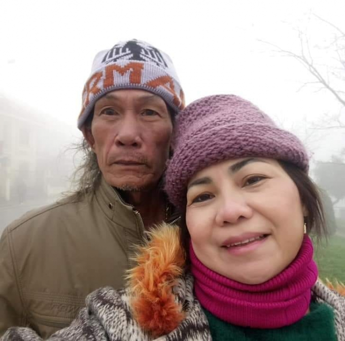 Vợ chồng ông Văn ở thị trấn Sa Pa, Lào Cai trong chuyến đi xuyên Việt vào tháng 12/2018