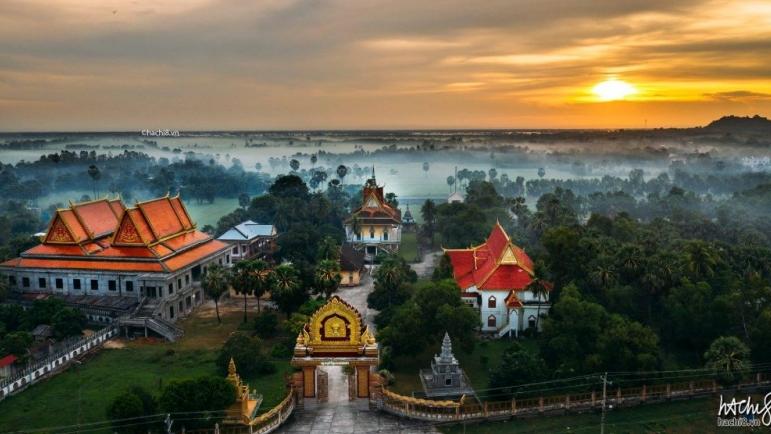 Kiến trúc độc đáo chùa Khơ Me ở An Giang Ảnh: Hòa Huy Ngô