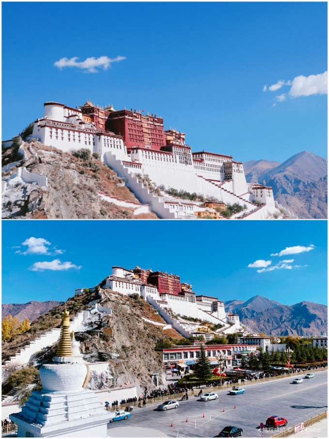 Cung điện cao nhất thế giới Potala ở Tây Tạng với kiến trúc vô cùng đồ sộ cũng chính là địa điểm trên tờ tiên 50 tệ Trung Quốc. Ảnh: Weibo