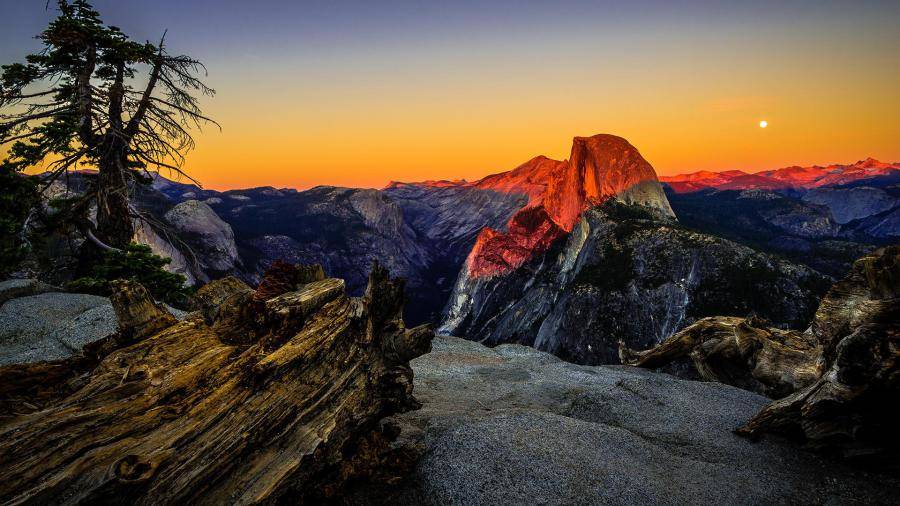 Quang cảnh Half Dome ở Vườn quốc gia Yosemite, California