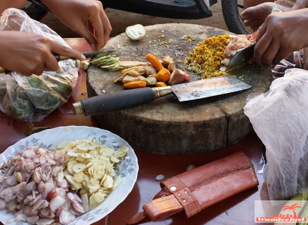 Chuẩn bị các thành phần cho Lawar