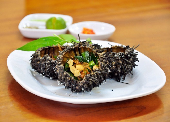Nhum nướng mỡ hành ở Vĩnh Hy rất ngon