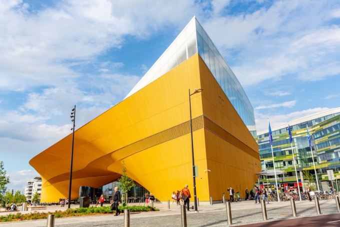 Thư viện Trung tâm Oodi ở Helsinki, Phần Lan. Ảnh: Oodi Helsinki Central Libary