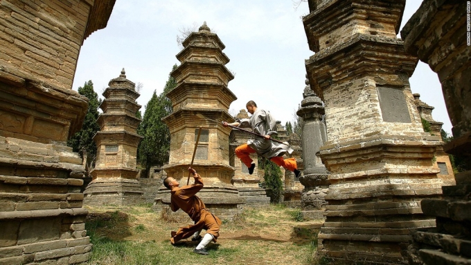 Thành ngữ Trung Quốc có câu “Thiên hạ công phu xuất Thiếu Lâm” nhằm ám chỉ mọi võ thuật trong thiên hạ đều khởi phát từ Thiếu Lâm Tự. Ảnh: CNN