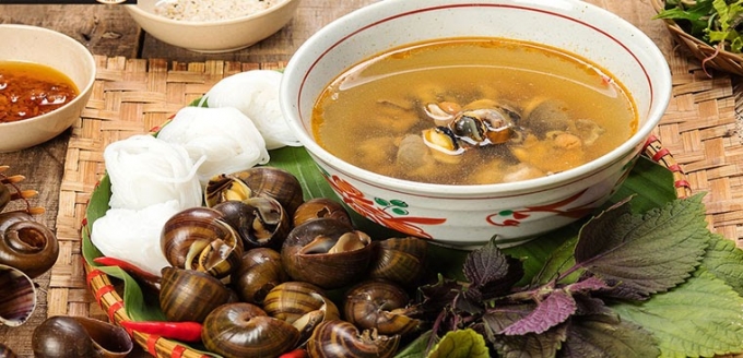 Bún ốc nguội. Ảnh: DulichVietNam