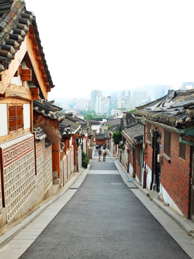 Những cung đường quanh co trong Làng văn hóa Hanok Bukchon Hàn Quốc